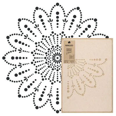 Produktbild von Große Malschablonen, Durchmesser 105 cm, Gehäkelte Spitzenmandala Schablone, Wiederverwendbare Kunststoff Wandschablone DIY