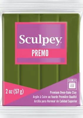 Produktbild von Sculpey PREMO Polymer-Tonmasse Olive 57g, ofenhärtend, einfach zu verarbeiten