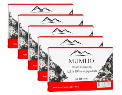 Produktbild von Reines Shilajit Mumijo Altai Bergbalsam 4 x 60 Tabletten Hohe Qualität Mumio Mumie Shilajit Мумиё Мумие