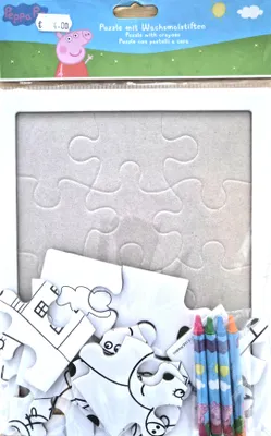 Produktbild von Peppa Pig Puzzle mit Wachsmalstiften Kinderpuzzle