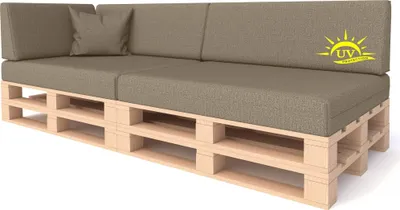 Produktbild von Pillows24 - Palettenkissen mit abnehmbarem Bezug - 6ER SET | Polster für Europaletten 120x80 Sofa - Wasserfest - Outdoor/Indoor | Cappuccino