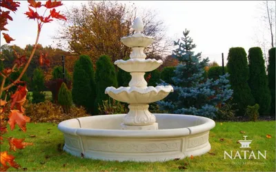 Produktbild von Zierbrunnen Springbrunnen Skulptur Brunnen Deko Garten Fontaine Teich  195cm