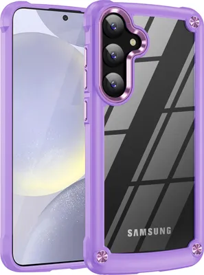 Produktbild von Hülle für Samsung Galaxy S24 Hybrid Transparente PC Robust TPU Bumper Stoßfest Schutzhülle Lila