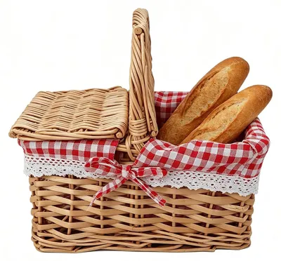 Produktbild von Elzusha - Körbchen für Picknick, mit Deckel und Tragegriff