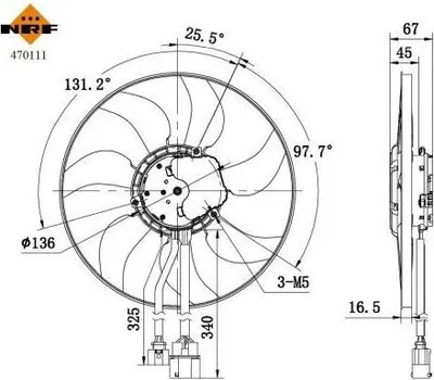Obrázok produktu pre NRF 470111 Ventilátor chladenia motora