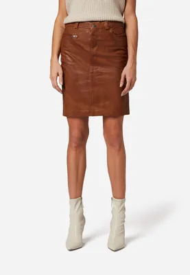Produktbild von Damen Lederrock Bleistiftrock Ricano 0132 – cognac / 2XL