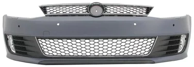Imagen del producto de Paragolpes delantero para VW Jetta Mk6 VI, modelos 2011-2014, con rejilla del radiador, luces antiniebla y diseño GLI/GTI.