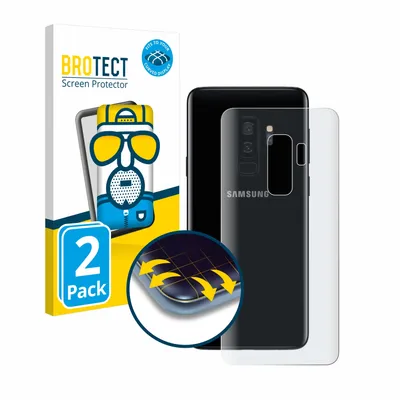 Produktbild von 2x BROTECT Fullscreen Schutzfolie für Samsung Galaxy S9 Plus (Rückseite) Displayschutz Folie Fullcover Matt Entspiegelungsfolie