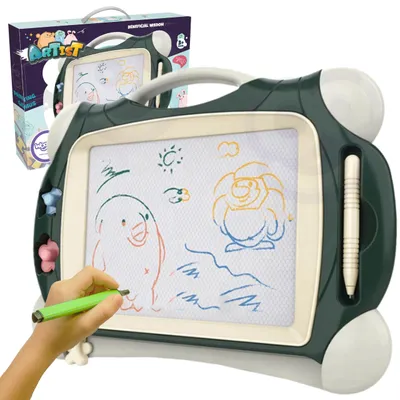 Produktbild von Magnetische Farbmarkierungstafel von Woopie + 2 grüne Stempel