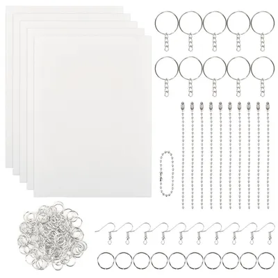 Schrumpffolie-Set A5, 20 Bögen, mit Schmuckzubehör, transparent