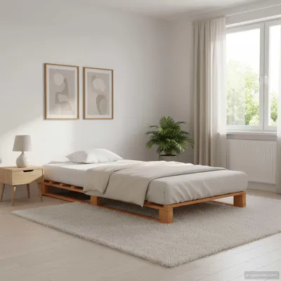 Productafbeelding van Maison Exclusive - Palletbed, bruin, massief grenenhout, 100x200 cm
