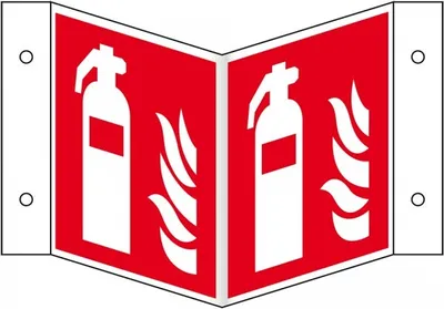 Produktbild von Dreifke® Schild I Nasenschild Brandschutzzeichen Feuerlöscher, Aluminium, 200...