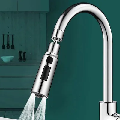 Produktbild von Famanu Wasserhahnaufsatz 360° drehbar - 3 Wasser-Modi