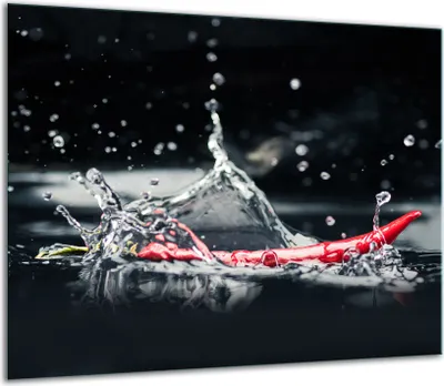 Obrázek produktu pro Krycí desky sporáku Skleněný kryt varné desky splashback 60x52cm kuchyňská černá