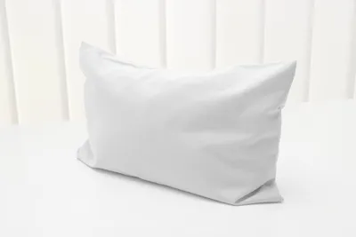 Produktbild von Kissen mit Bio Hirse 20x40cm mit Reißverschluss, Hirsekissen - Köper-Baumwolle weiß