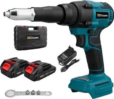 Obrázok produktu pre Elektrická nitovacia pištoľ, akumulátorová, 720 W, 2 batérie, plastový box
