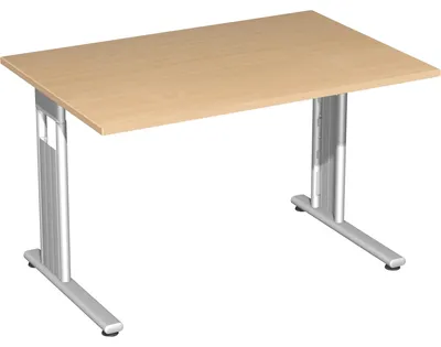 Zdjęcie produktu dla Biurko Geramöbel Lisbon 120 X 80 buk/srebrny