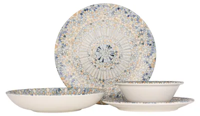 Zdjęcie produktu dla Bonna zestaw obiadowy (średni) - Luca Mosaic - 24 części - 6 nakryć - Porcelana