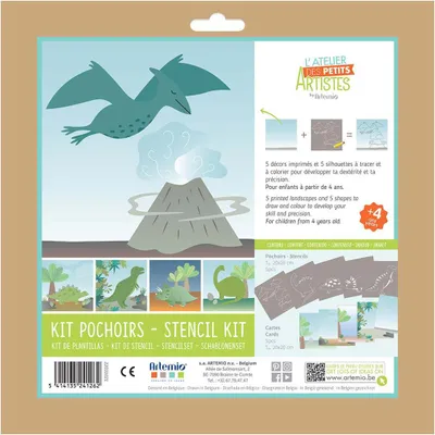 Immagine prodotto di Set per cartoline "Dinosauri" con stampini e timbri, da 4 anni