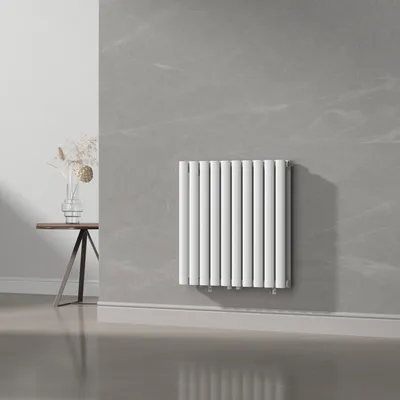 Obrázek produktu pro Trubkový radiátor 'Nore' bílý 60x60cm Dvouvrstvý 800W