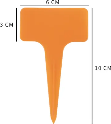 Obrázek produktu pro 20PCS T Shape Garden Labels Zahradní štítky Zahradní rostlina Tag Klasifikace rostlin Třídění Sign Tag Orange