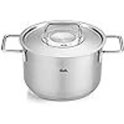 Produktbild von Fissler Kochtopfset Pure Collection 5-teilig – Edelstahl, Metalldeckel, 3 Kochtöpfe, Bratentopf & Stielkasserolle, Induktion