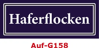 Produktbild von 10 Stück Gewürzaufkleber Haferflocken 40x16mm Gewürzetiketten Sticker Lebensmittel (Auf-G158)