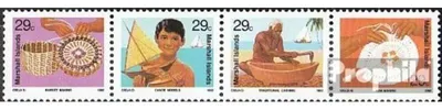 Produktbild von Briefmarken Marshall-Inseln 1992 Mi 439-442 Viererstreifen (kompl.Ausg.) postfrisch Kunsthandwerk