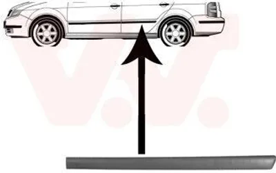Obrázek produktu pro VAN WEZEL Ozdobná lišta pro zadní levé dveře pro SKODA Fabia I Combi (6Y5) 7625425