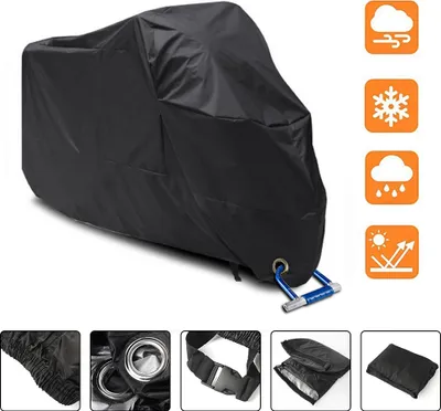 Produktbild von Motorrad Abdeckung XXL Motorradabdeckung Wasserdicht Motorrad Abdeckplane Faltgarage Haube für Motorrad Sport Roller