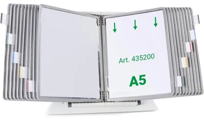 Produktbild von tarifold Sichttafelsystem 435200 DIN A5 grau mit 20 St. Sichttafeln, 1 St.