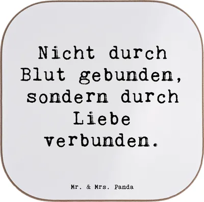 Produktbild von Mr. & Mrs. Panda Bierdeckel Personalisiert Adoptivbruder Liebe - Weiß - Geschenk, PErsonalisierte, bedruckt, persönliche Erinnerungen, Geschenke, untersetzer, Adoption
