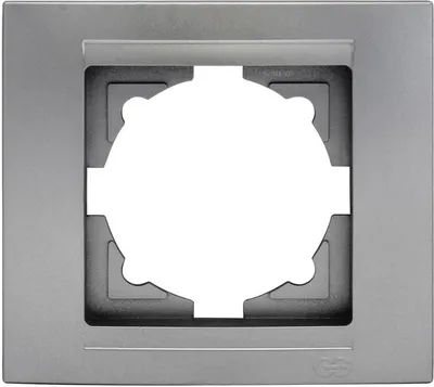 Produktbild von Gunsan Moderna 1-fach Rahmen für 1 Steckdose Schalter Dimmer Silber