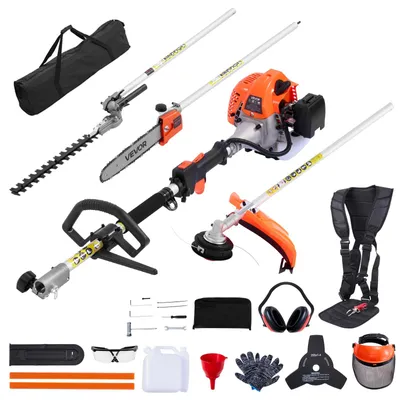 5-in-1 Multifunktions-Trimmer 26CC Benzin, Heckenschere, Kettensäge