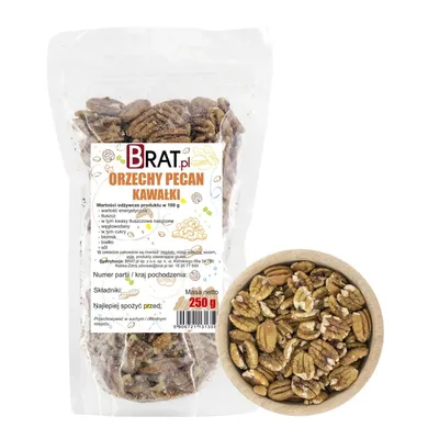 Zdjęcie produktu dla Orzechy pecan kawałki 250g Brat.pl