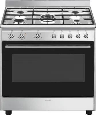 Image de Smeg Concert CX90GM Cuisinière Cuisinière électrique indépendante à gaz Acier inoxydable A