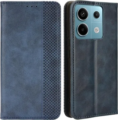 Produktbild von Xiaomi Poco X6 / Redmi Note 13 Pro 5G Hülle - Coverup Vintage Style Klapphülle - Blau