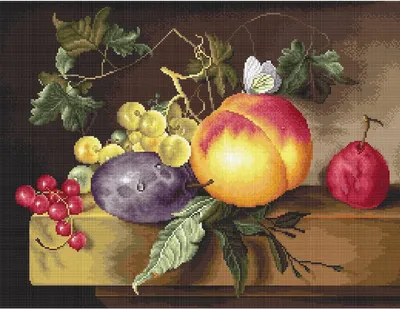 Zdjęcie produktu dla Zestaw do haftu krzyżykowego Luca-S "Martwa natura II", wzór liczony, 37x28cm