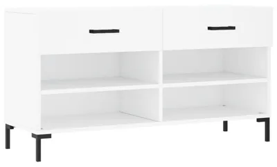 Produktbild von vidaXL Schuhbank Weiß 102x35x55 cm Holzwerkstoff
