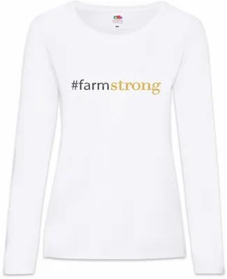Produktbild von Urban Backwoods #farmstrong, Damen Langarmshirt, Farbe: Weiß, Größe: L