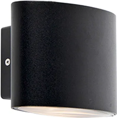Produktbild von Moderne Außenwandleuchte Schwarz inkl LED IP44 Ovum