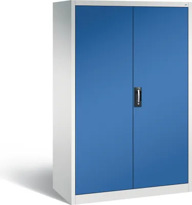 Produktbild von C+P Werkstattschrank | HxBxT 195x120x60cm | Lichtgrau/Enzianblau