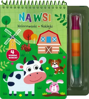 Obrázok produktu pre Na vidieku. Omalovánky, nálepky, 4 fluorescenčné fixky