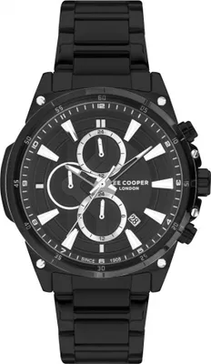 Produktbild von Herrenuhr LEE COOPER LC07490.650 in Schwarz - ein modisches Geschenk.