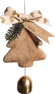 Produktbild von Weihnachtsanhänger, festlicher Weihnachtsbaum-Glockenanhänger, exquisite Glocke, hängendes Ornament für die Weihnachtsdekoration zu Hause, Braun