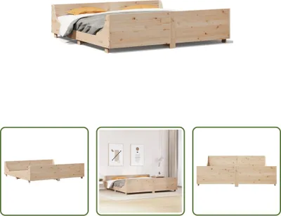 Produktbild von The Living Store Massivholzbett ohne Matratze 180x200 Kiefernholz