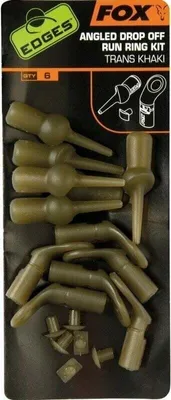 Image de Fox Fishing Edges Angled Drop Off Run Ring Kit Trans Khaki