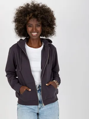 Produktbild von Basic Feel Good Sweatshirt mit Reißverschluss für Frauen Lisanete graphit S