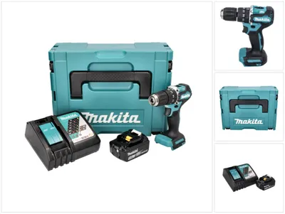 Immagine prodotto di Makita DHP 487 RT1J 18 V 40 Nm Brushless Cordless Drill + 1x 5.0 Ah Batteria + Caricabatterie + Makpac