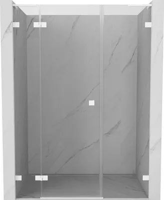 Produktbild von Mexen Lunar L Duschtür links 125 cm, transparent, weiß - 834SL-125-050-20-00-L